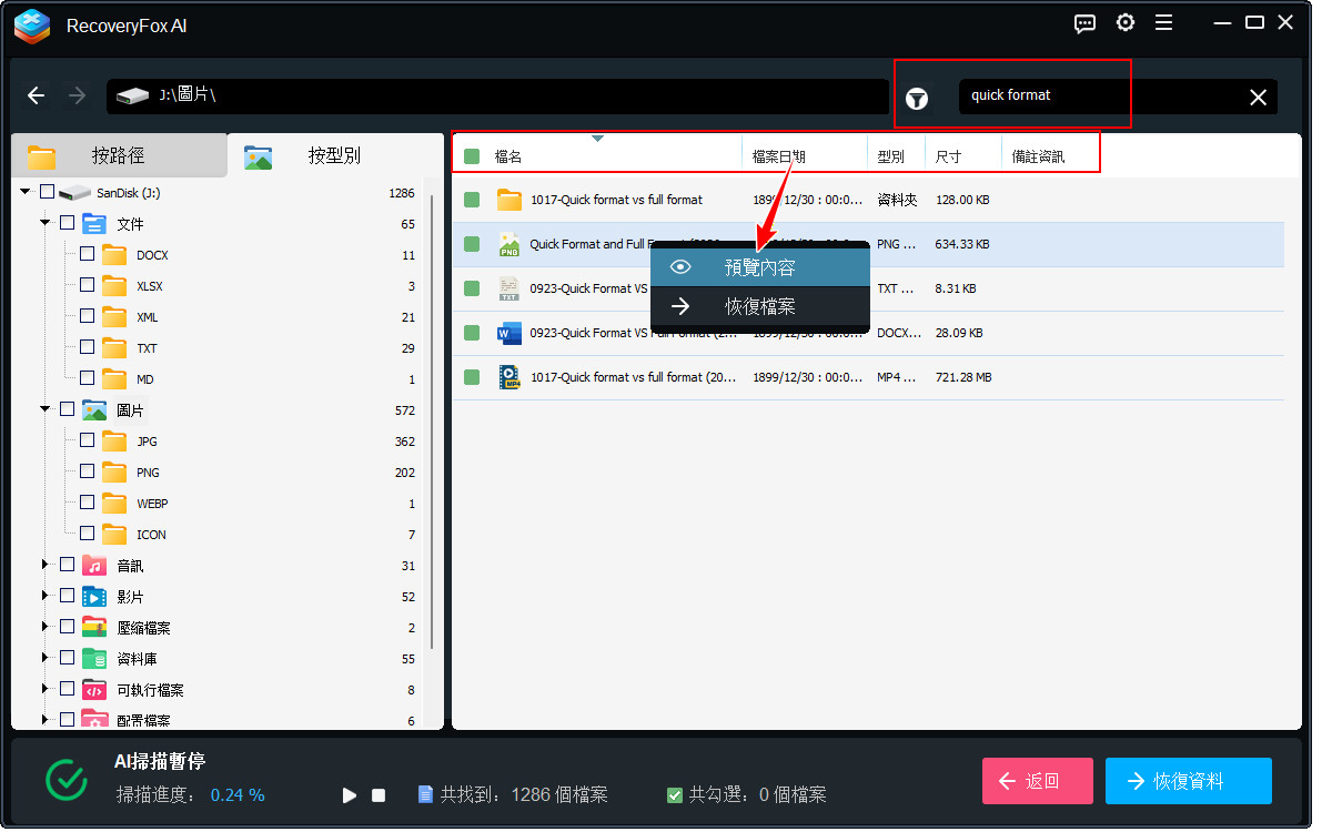預覽檔案