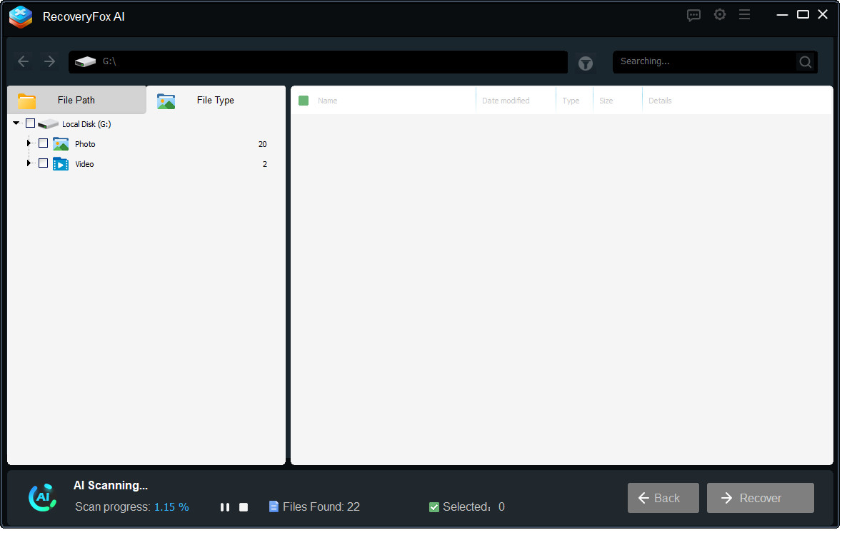 掃描已格式化 USB 隨身碟中的所有資料