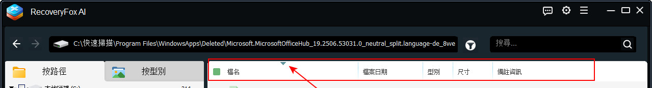 預覽完整掃描結果列表