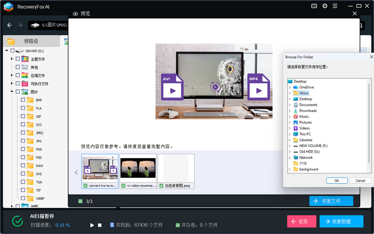 RecoveryFox 文件恢复与输出